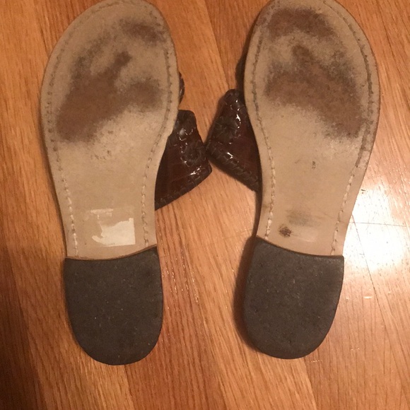 Jack Rogers size 6 brown pattern leather - Picture 3 of 4